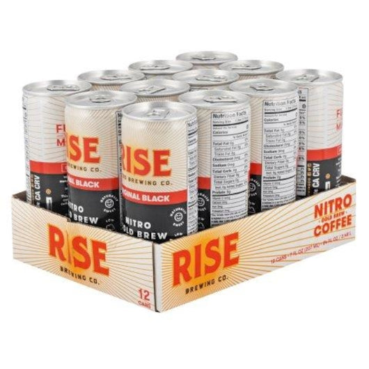 Rise Brewing Co. Original Black Nitro Cold Brew Coffee-7 fl oz.s-12/Case