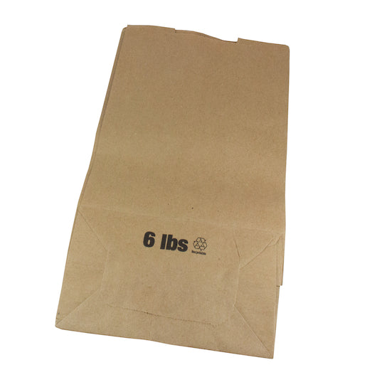 Pack N' Eat 6 lb. Kraft Paper Bag-500 Piece-1/Case