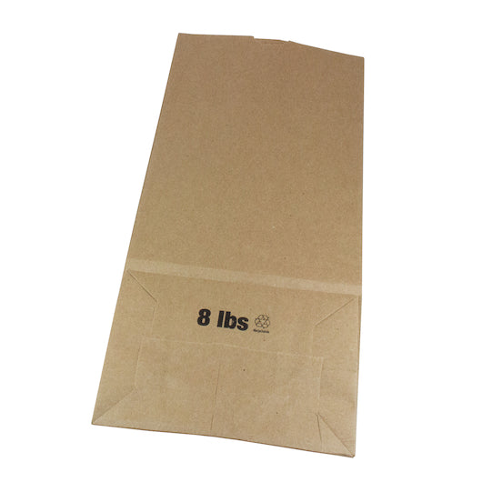 Pack N' Eat 8 lb. Kraft Paper Bag-500 Piece-1/Case