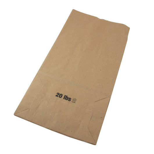 Pack N' Eat 20 lb. Kraft Paper Bag-500 Piece-1/Case