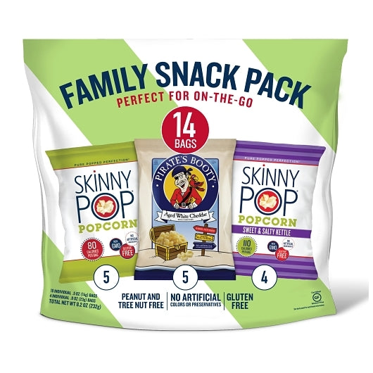 Skinnypop Popcorn Family Snack Pack-8.2 oz.-3/Case