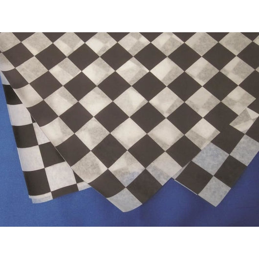 Durable Packaging Black Check Wax Sheets-1000 Each-2/Case