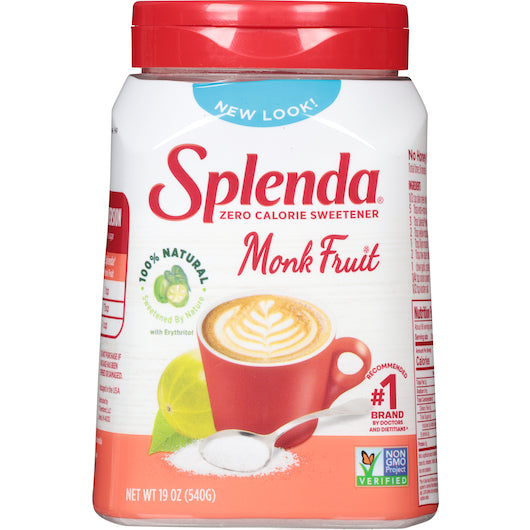 Splenda Monk Fruit Zero Calorie Sweet Jar-19 oz.-6/Case