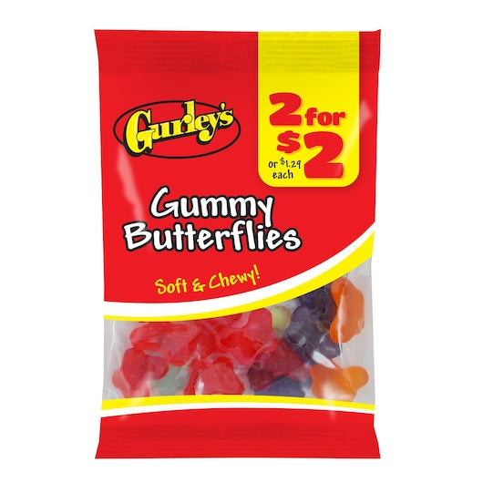 2 For $2 Butterflies Gummy Candy-3 oz.-12/Case