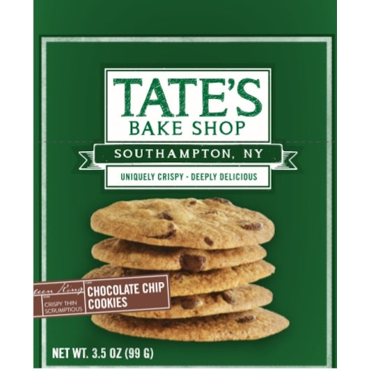 Tate's Bake Shop Chocolate Chip Cookies-3.5 oz.-12/Case