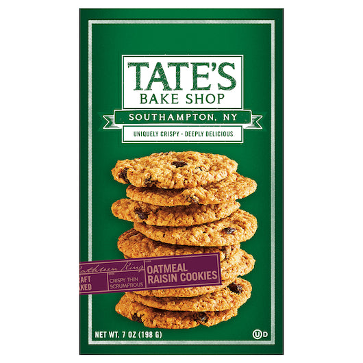 Tate's Bake Shop Oatmeal Raisin Cookies-7 oz.-6/Case