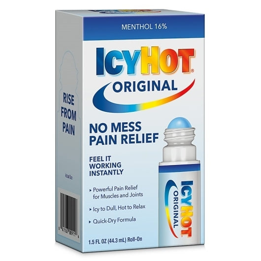 Icy Hot Menthol No Mess Roll-On-1.5 fl oz.s-4/Box-6/Case