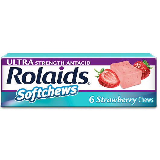 Rolaids Strawberry Soft Chew-6 Count-12/Box-24/Case