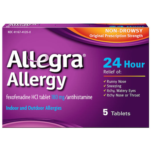 Allegra Adult Pack 24 Hour Tablets-5 Count-4/Box-6/Case