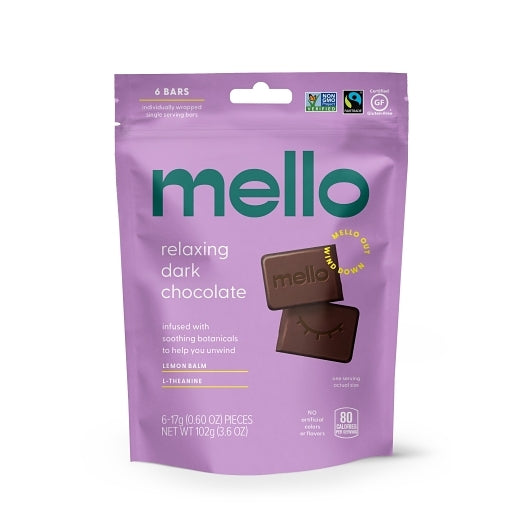 Mello Chocolate Dark Chocolate Stand Up Pouch-6 Count-10/Case
