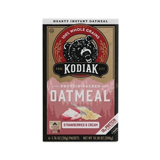 Kodiak Cakes Strawberries & Creme Oatmeal Packets-10.58 oz.-6/Case