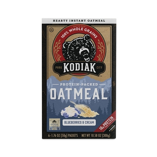 Kodiak Cakes Blueberries & Cream Oatmeal Packet-10.58 oz.-6/Case