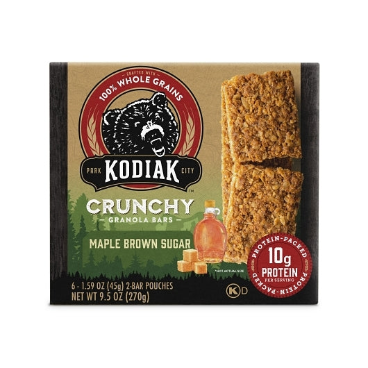 Kodiak Cakes Maple Brown Sugar Crunchy Granola Bars-9.5 oz.-12/Case