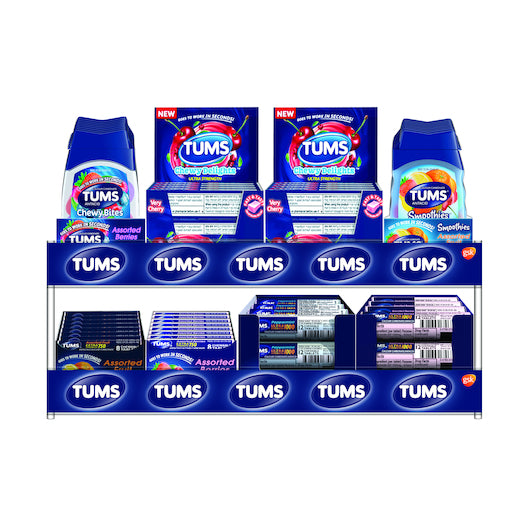 Tums Counter Rack Tums Mix Display-90 Count-1/Case MPN# 60000000132034 – Round Eye Supply
