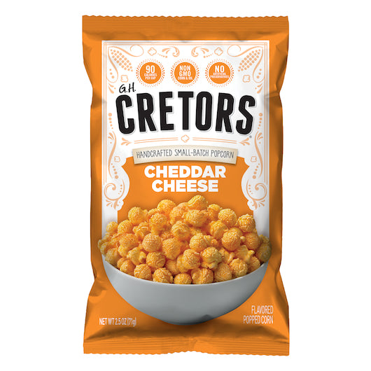 G.H. Cretors Cheddar Cheese Popcorn-2.5 oz.-6/Case