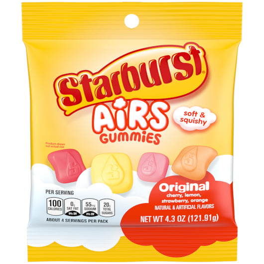 Starburst Airs Gummies Peg Bag-4.3 oz.-12/Case