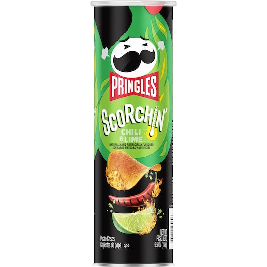 Pringles Scorchin Chili Lime Potato Crisp-5.5 oz.-14/Case