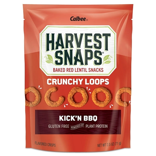 Harvest Snaps Red Lentil Crunchy Loops Kickn Bbq-2.5 oz.-12/Case