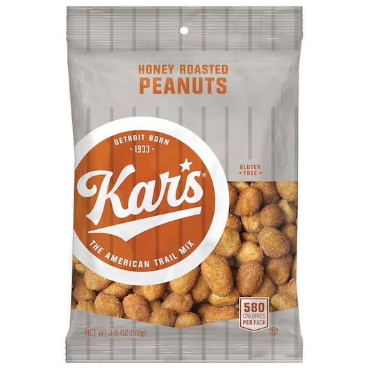 Kar's Nuts Honey Roasted Peanuts-3.5 oz.-42/Case