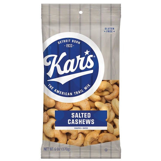 Kar's Nuts Roast&Salted Cashews-6 oz.-12/Case