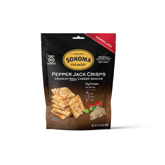 Sonoma Creamery Crisps Pepper Jack Crisps-2.25 oz.-6/Case
