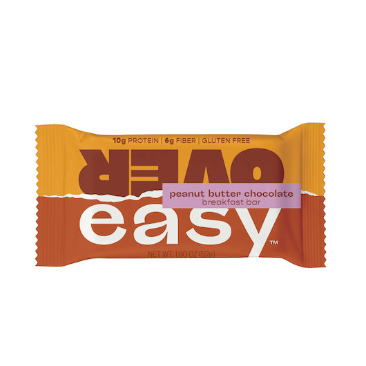 Over Easy Peanut Butter Dark Chocolate Breakfast Bar-1.8 oz.-12/Box-12/Case
