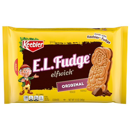 Keebler- E.L. Fudge Elf Sandwich Cookie-12 oz.-12/Case MPN# 06477 ...