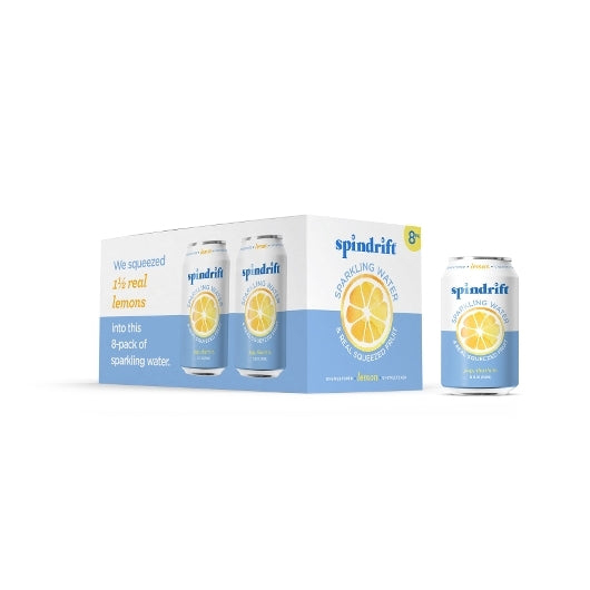 Spindrift Lemon Flavored Sparkling Water-12 fl oz.-8/Box-3/Case