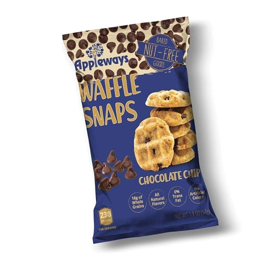 Appleways Whole Grain Chocolate Chip Waffle Snaps-1.9 oz.-180/Case