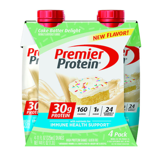 Premier Protein Cake Batter Delight Protein Shake-11 fl oz.s-4/Box-3/Case