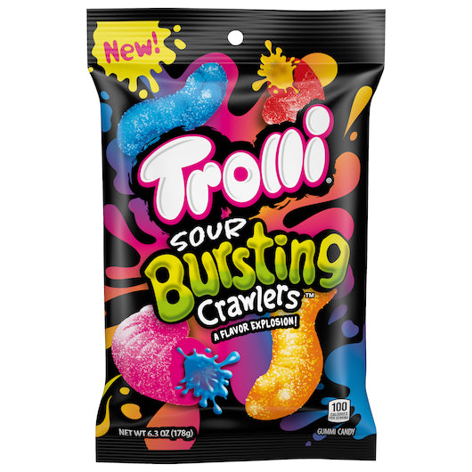 Trolli Bursting Sour Brite Crawlers-6.3 oz.-8/Case