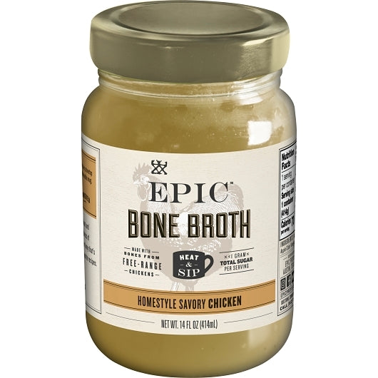 Epic Provisions Artisanal Bone Broth Homestyle Savory Chicken 6/14 Oz.