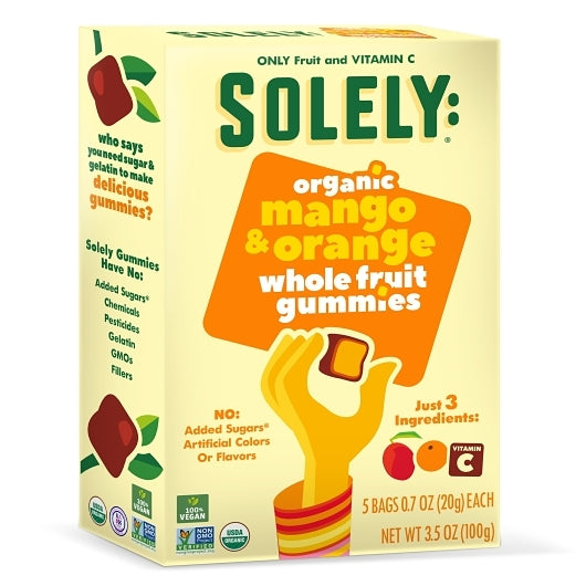 Solely Mango Orange Gummy Candy-3.5 oz.-8/Case
