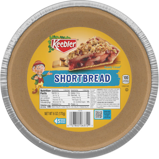 Keebler- Crusts Shortbread Pie Crust-6 oz.-12/Case