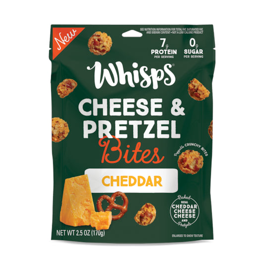Whisps Cheddar Cheese & Pretzel Bites-2.5 oz.-6/Case