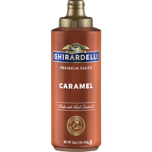 Ghirardelli Caramel Sauce Squeeze Bottle-16 oz.-12/Case