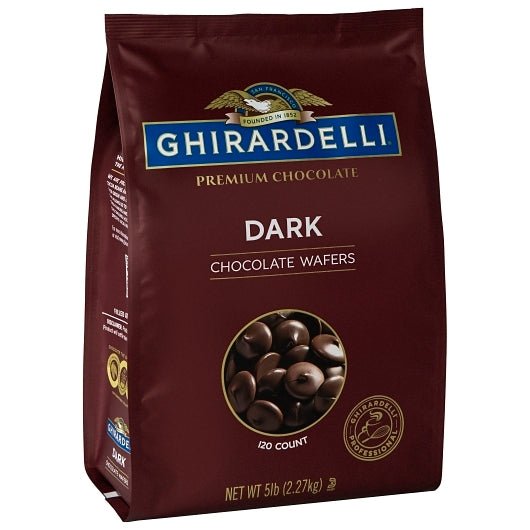 Ghirardelli Queen Dark Chocolate Wafers-80 oz.-2/Case