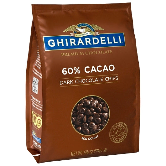 Ghirardelli 60% Cacao Chocolate Chip-80 oz.-2/Case