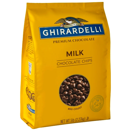 Ghirardelli Milk Chocolate Chips-80 oz.-2/Case
