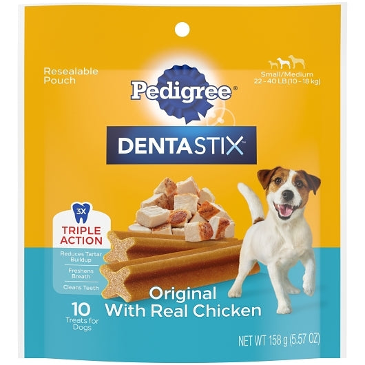 Pedigree Dentastix Original Small Medium 10 Count-5.57 oz.-7/Case