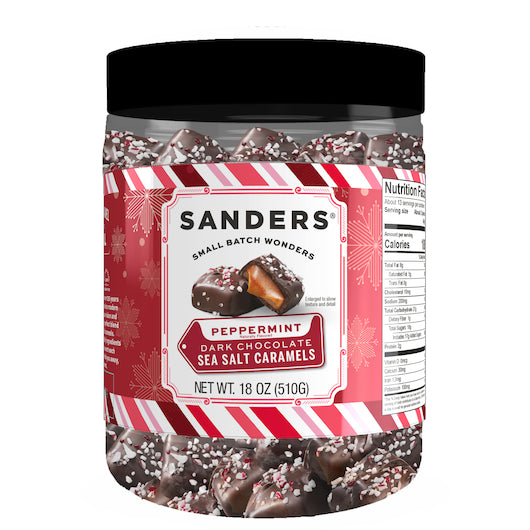 Sanders Dark Chocolate Peppermint Sea Salt Caramel-18 oz.-6/Case