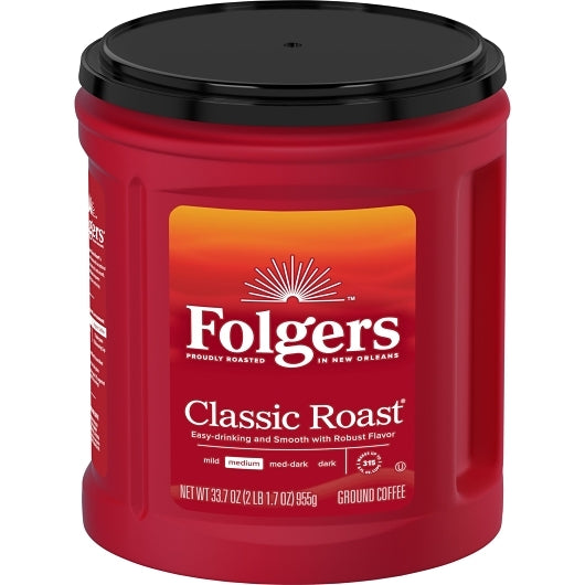 Folgers Classic Roast-33.7 oz.-6/Case