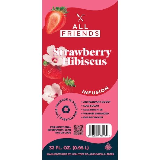 All Friends Strawberry Hibiscus Grapefruit-32 oz.-1/Box-12/Case