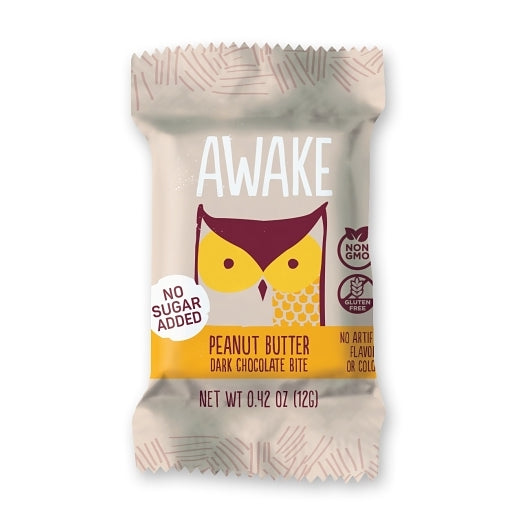 Awake Chocolate Dark Chocolate Peanut Butter Bites-0.42 oz.-50/Box-6/Case
