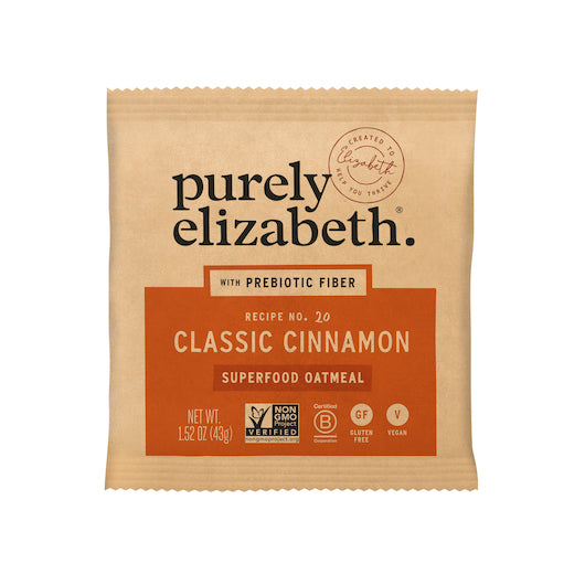 Purely Elizabeth Superfood Cinnamon Oatmeal Single Serve-60 Each-60/Case