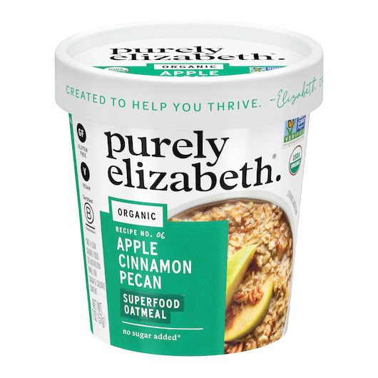 Purely Elizabeth Apple Cinnamon Superfood Oatmeal Cup-2 oz.-12/Case