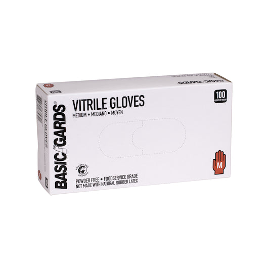 Handgards Black Powder Free Vitrile Gloves Medium-100 Each-100/Box-10/Case