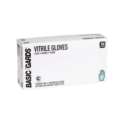 Handgards Black Powder Free Vitrile Gloves Large-100 Each-100/Box-10/Case