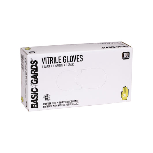 Handgards Black Powder Free Vitrile Gloves Extra Large-100 Each-100/Box-10/Case