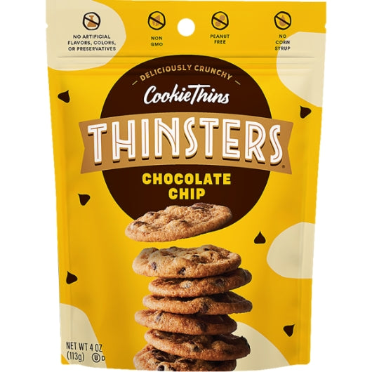 Thinsters That's How We Roll Chocolate Chip Cookie Thins-4 oz.-12/Case